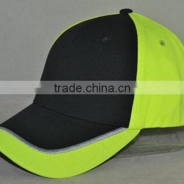 Guangzhou Hat Factory Professional Custom 100% Polyester Black/green Stitching Baseball Cap photo-2