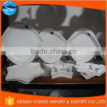 Irregular white dinnerware set, white ceramic dinnerware set