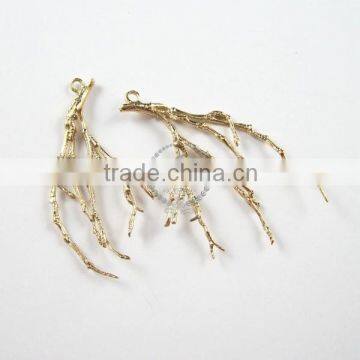 25x43mm 14K light gold tree branch bamboo root pendant charm DIY jewlery supplies 1850211