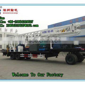 trailer mounted drilling rig 600m water well drilling rig hot sale in Algeria