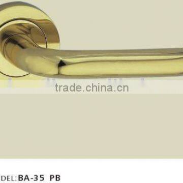 BA-35 PB brass door lock handle