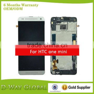 Guarantee Original Quality lcd screen with framefor HTC one mini display