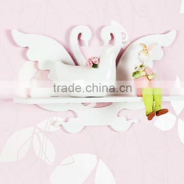 Decorative Pure White Nice WPC Hollow Out Floating Shelves Wall Shelf for Household photo-6