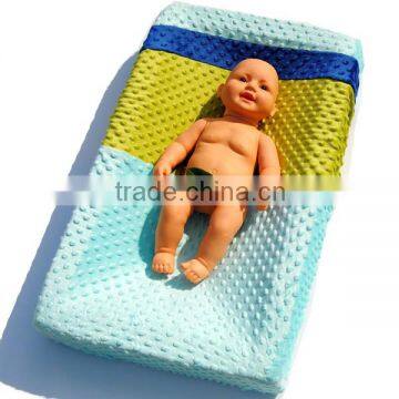 Make to Order 100% Polyester Minky Personalized Blue Baby Best Changing Pad Cover
