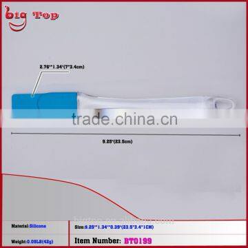 BT0199 9" Silicone Butter Scraper with Transparent Handle Spatulas Ice Scraper Silicone Bowl Scraper Spatulas