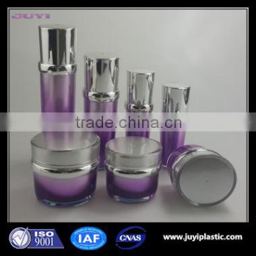 acrylic cosmetic lotion bottle and jars set, acrylic cosmetic lotion pump bottle and cream jars