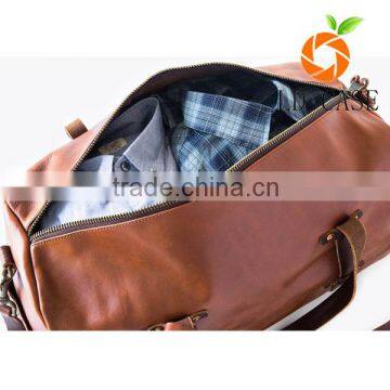 China supplier mens leather overnight duffel travel bags for women