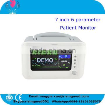 Handheld 7 inch 6 parameter Patient Monitor RPM-9000F with battery by CE ISO Approved