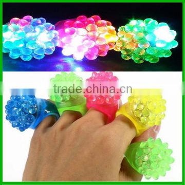 Colour changing party flashing light rings led jelly finger ring