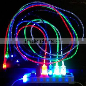 LED Light Durable Micro USB Cable Charger Data Sync Cord For Samsung Galaxy S3 S4 S5 HTC Android phone