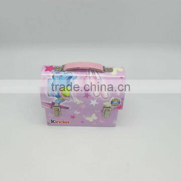 lunch tin box with printing and beautiful picture for saving food or toy