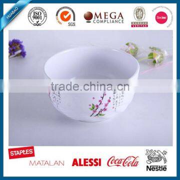 Promotional two tone melamine salad bowl with two handles, personalized salad bowl