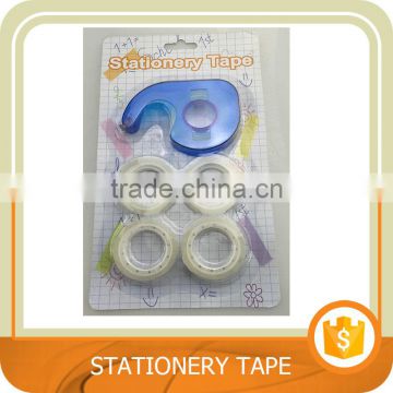 Bopp stationery tape with tape dispenser. Trade assurance.