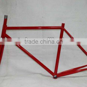 raw aluminum bicycle frame