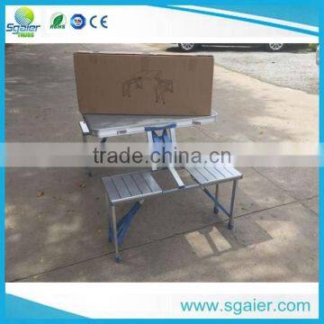 Portable outdoor aluminum picnic table from sgaier factory