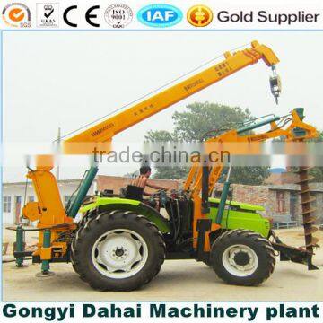 New Type Tractor Crane Drilling Machine Pole Vertical Machine photo-6