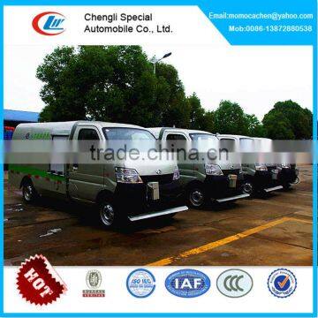 Mini road cleaning vehicle,high pressure washer truck,cheap mini washing truck gasoline Euro IV engine