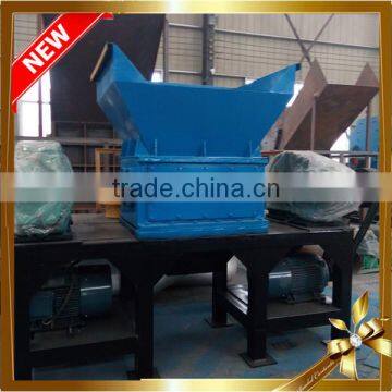 Top quality Plastic shredder price/waste double shaft crusher machine