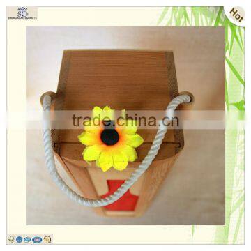 Modern Design Pattern Slid Single Bottle Wine Box photo-3