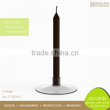 OEM/ODM Newly Designed Cheap Clear Glass Candle Holder