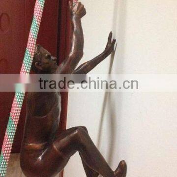 Lost Wax Method Casting Bronze Climbing Soldier Bronze Statue photo-2