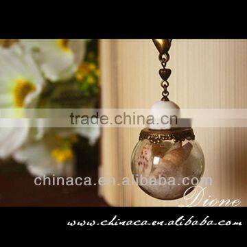 New Real Dried Flower Glass Ball Pendant Glass Dome Pendant Necklace photo-5