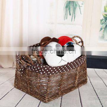 Rattan&wicker Laundry Basket With Fabric Inner photo-6