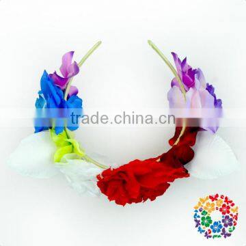 Fashion flower girl weeding hair accessary posh flower top baby headband