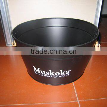 Tin BBQ coal bucket with handle