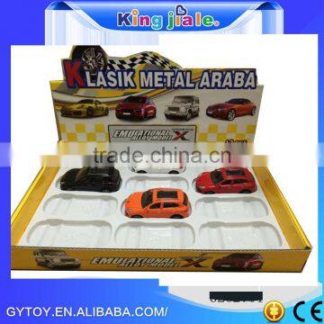 Hot selling 1:43 alloy diecast model car with battery operated toy race car