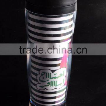 wholesale 12oz plastic Insulated Thermos Travel Mug