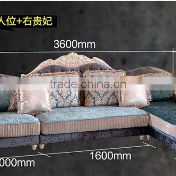 M09 Living Room Furniture L Shaped Luxury Fabric Sofa photo-3