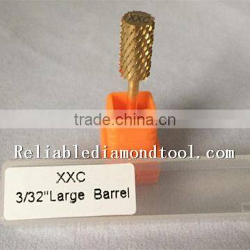 Shank Diameter 2.35MM Total Length Golden Carbide Burr for Nail Large Barrel photo-2