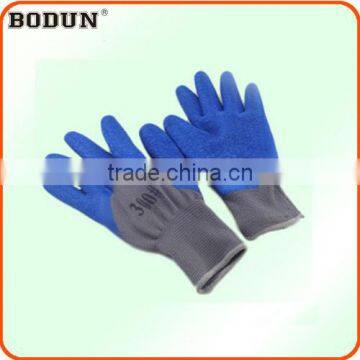 A1006 latex coated crinkle finish nylon glove