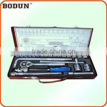 D6009-2 1/2" DR. 25pcs socket wrench/spanner tool set with iron box