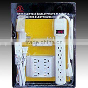 S20245 6 Outlet Tap 5-Pack Electric Combo Pack Power Strip Extension Cord Night Light