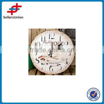 round wooden clock