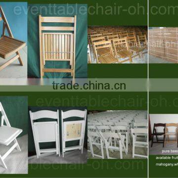 White Wood Folding Chair With Seat for Wedding Party (OH-FC-1868) photo-3