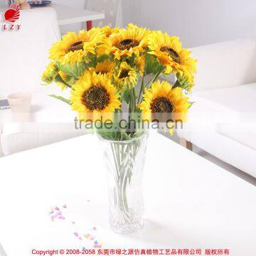 2016 artificial flower artificial silk sunflowers arrangement