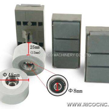 Rubber Pressure Roller Wheels With Bearing for Edgebanders Edge Banding Machine Accessories photo-3