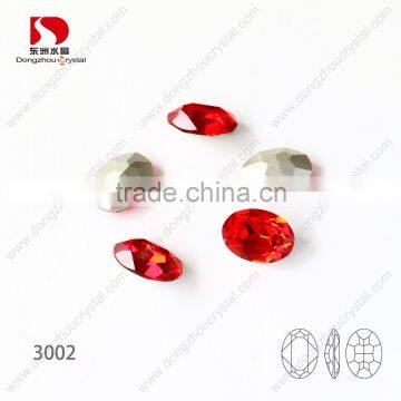 Colors oval loose sew on crystal fancy stone for jewelry making