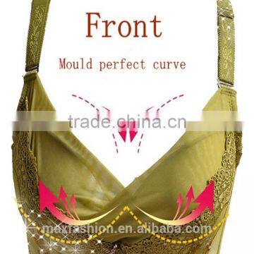 2015 hot selling new design lady's secret cotton fashion solid corset push up bra of fancy lace bra hot sexy girls photos