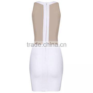 2015 New Ladies Mini Sexy Bodycon Black Mesh Cut Out HL Bandage Dress Sling Party Tight Dress photo-5