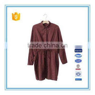 Spring And Summer Long Sleeves Double Layer Cotton Long Women Shirt photo-3