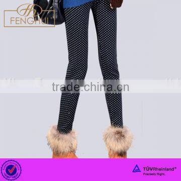 Thickening add velvet dot jacquard warm leggings