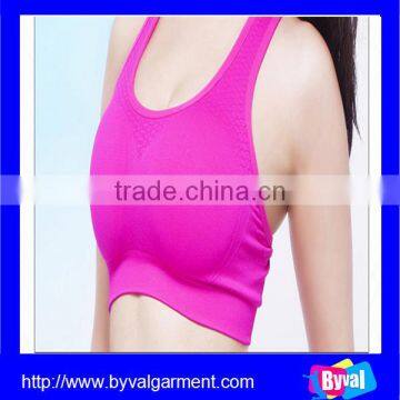 Wholesale 2015 Hot Sale Tank Top for Women, Custom Pink Plain Tank Top, Yoga Tank Top