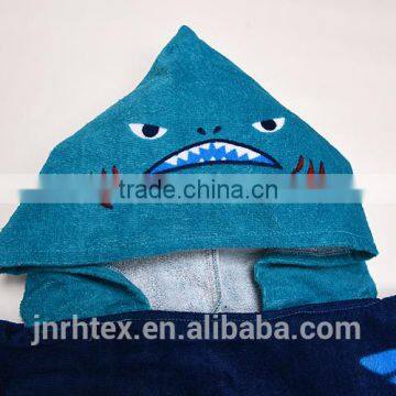 Trade Assurance Ring Spun Cotton Screen Printing Terry Cloth Poncho Hooded Beach Towel photo-2