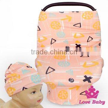 Wholesale Baby Product Pattern Printed Cotton Elastic 3In1 Infant Stroller Carrier Cover