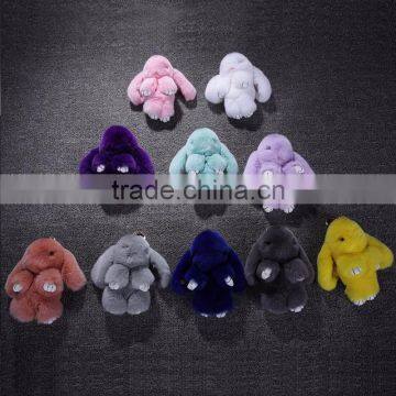 Myfur Customized Wholesale Rabbit Fur Bag Pendant Real Fur Car Decoration Accessory photo-4