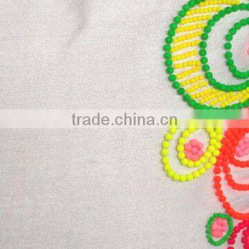 White Neon Pillow, White Neon Beads Pillow, White Decorative Pillow, White Sofa Toss, White Throw Pillow, photo-5